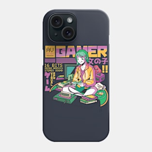 Retro Gamer Girl Anime Phone Case