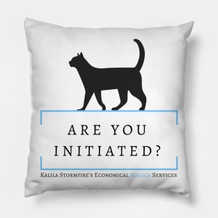 Are You Initiated? - Black Cat Pillow