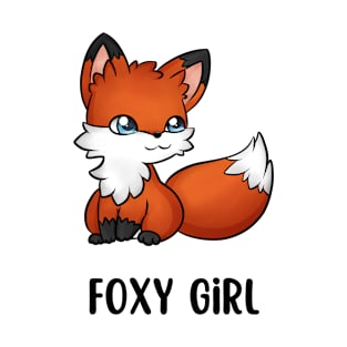 Multicoloured Illustrated Foxy Girl T-Shirt T-Shirt