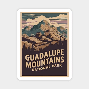 Guadalupe Mountains National Park Poster Illustration Magnet