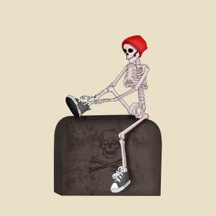 Skeleton Wears His Grey Shoes T-Shirt