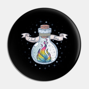 Pansexual Fire Occult Bottle LGBT Pan Pride Flag Pin