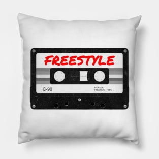 Retro 80s Music Freestyle Mixtape Red Pillow