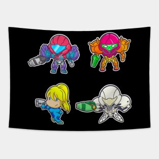 Chibi Metroid (Pack 4) Tapestry