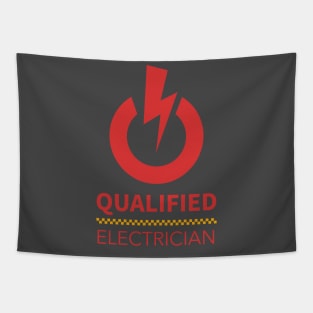 Qualified electrician, electrician gift, High voltage, lineman Tapestry