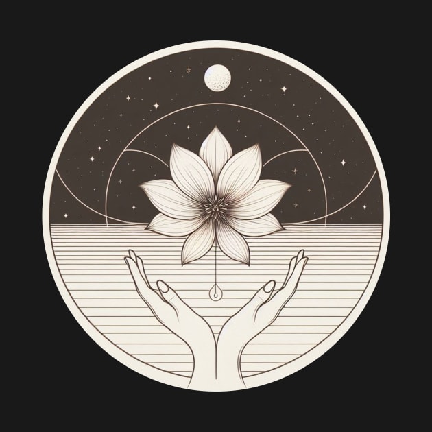 spiritual hippie calming peaceful flower illustration by Anthony88