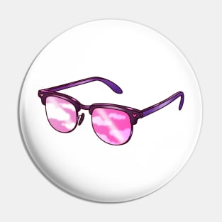 Sunglasses with pink sky lenses Pin