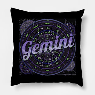 Gemini Zodiac Astrology Pillow