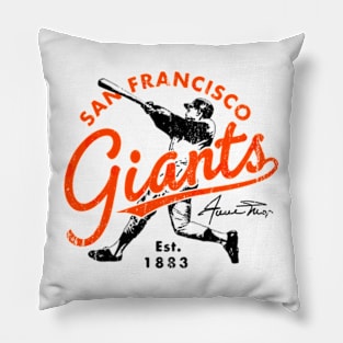 Retro Giants Willie Mays Pillow