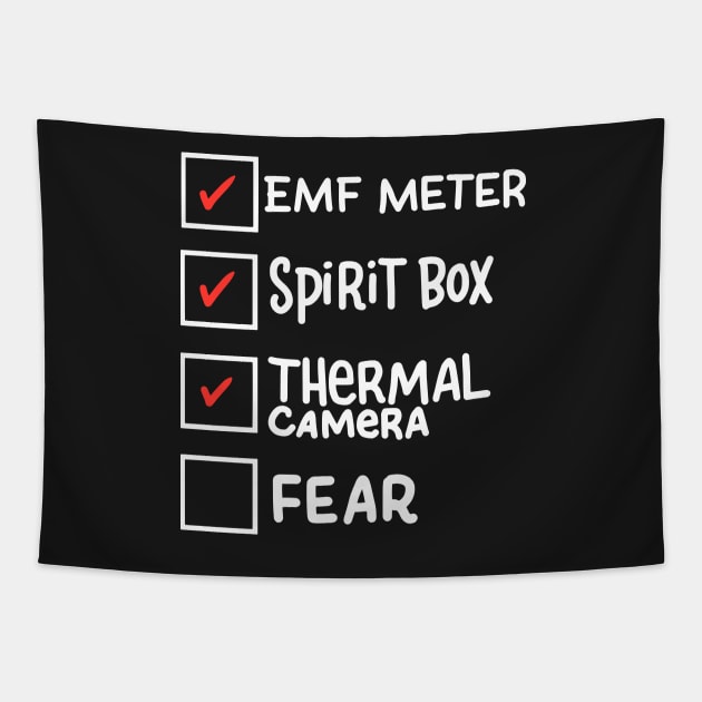 GHOST HUNTING / PARANORMAL INVESTIGATOR: EMF Meter Phasmophobia Tapestry by woormle