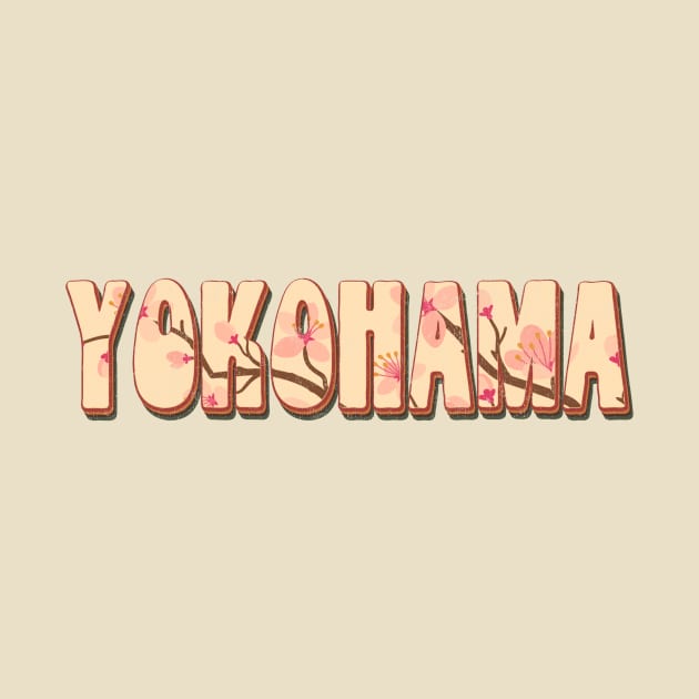 Yokohama Japan Retro Vintage Cherry Blossom by Happy as I travel