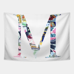 Barcelona Gaudi Mosaic M Mu Sorority Letter Tapestry