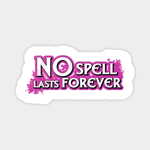 No Spell Lasts Forever Logo Magnet by Killer Tater Tots Comics