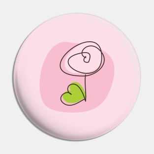 Pink rose drawing Pin