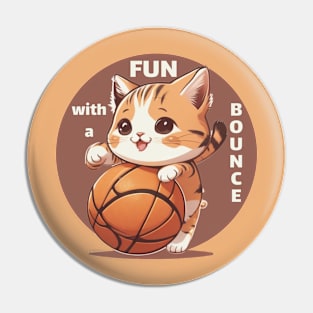 kitty basketball Pin