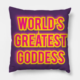 Worlds Greatest Goddess Pillow