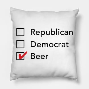 Republican Democrat Beer Pillow