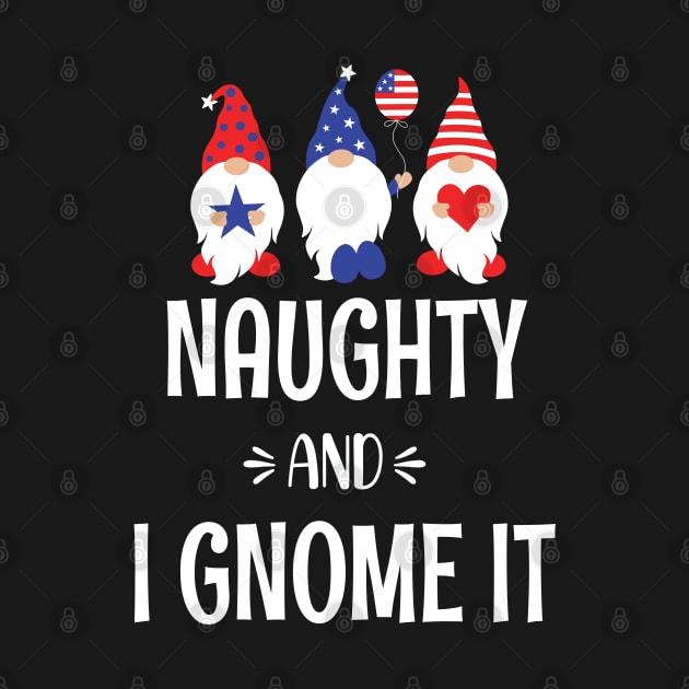 Naughty And I Gnome It - Funny Pajama Christmas Gnomes - Christmas Three Buffalo Plaid Gnomes by WassilArt