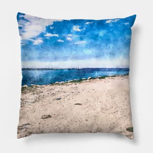 Cape cod canal Pillow