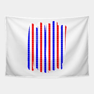 US flag colored lines Tapestry