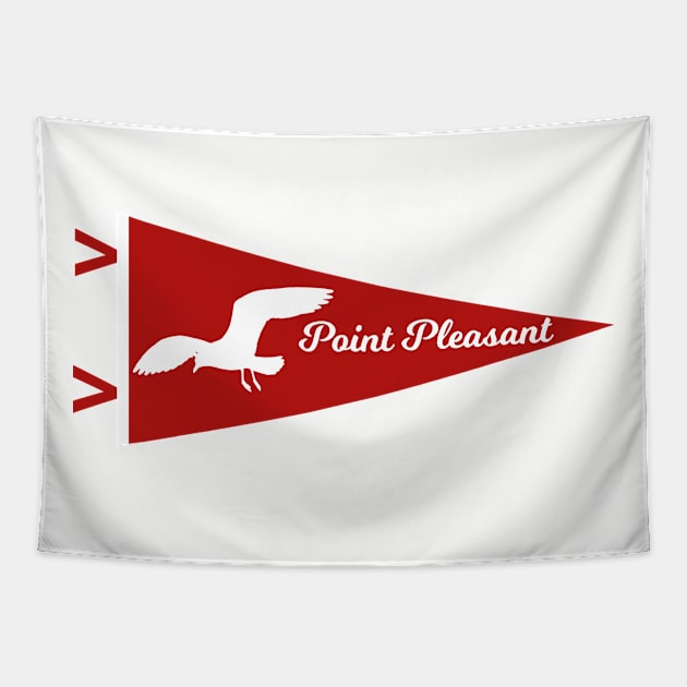 Vintage Point Pleasant New Jersey Pennant Tapestry by fearcity