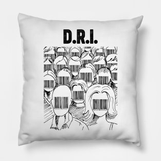 Barcode face D.R.I. Pillow