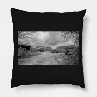 Traditional working farm yard in the English countryside Pillow