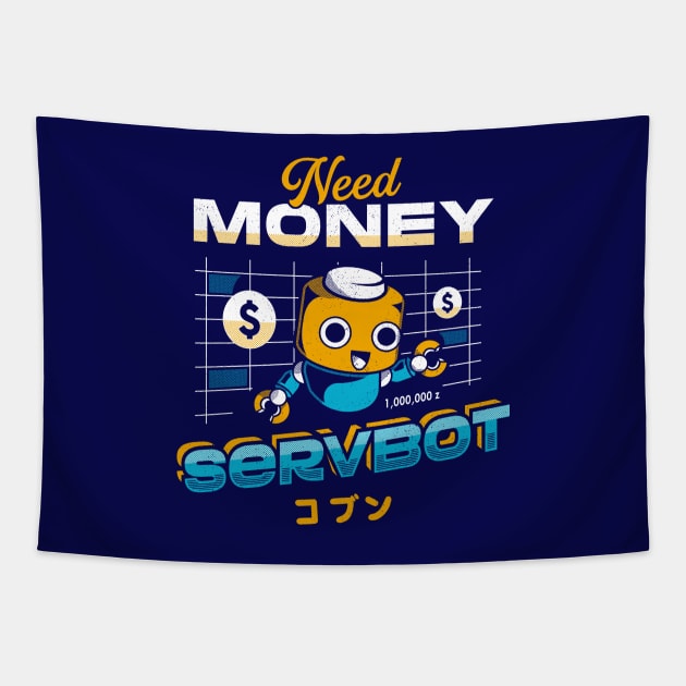 Servbot and Money Tapestry by logozaste