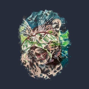 Luna Moth Masked Leopard T-Shirt