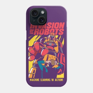 Invasion of the Robots | Retro Comic Book Cover Phone Case