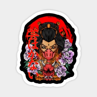 geisha mask mecha Magnet