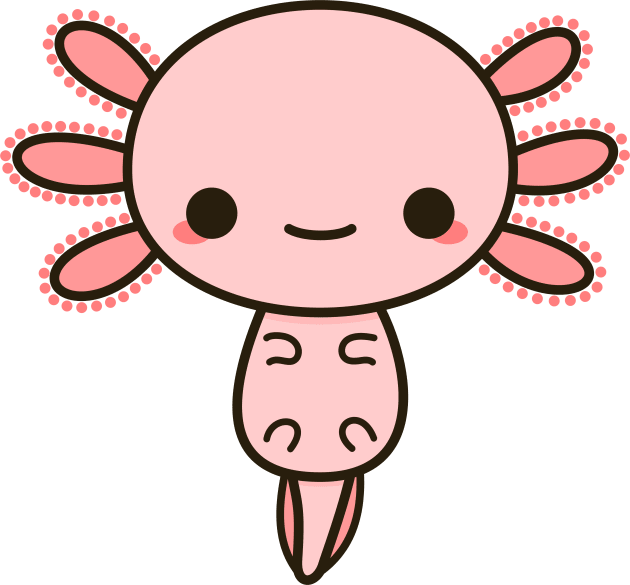 Kawaii axolotl Kids T-Shirt by peppermintpopuk