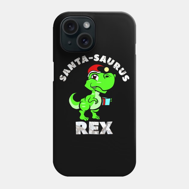 Christmas Kids Gift Santa Dinosaur Santa-Saurus Rex Phone Case by Midlife50