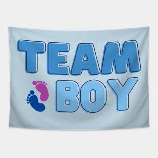 Team boy, Baby Gender Reveal Party Tapestry