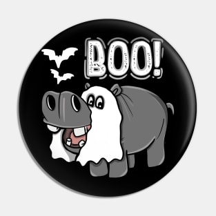 Hippo Boo Costume Halloween Party Pin