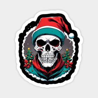 Christmas Skull Magnet