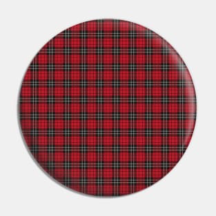 Red-black Checkered Plaid. Traditional Scottish ornament. Pin