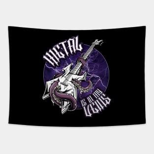 Metal Is in My Veins Metal Music Fan Tapestry