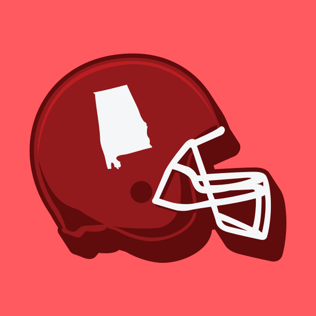 Alabama Outline Football Helmet by SLAG_Creative