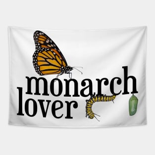 Monarch Lover with Caterpillar, Chrysalis and Butterfly Tapestry