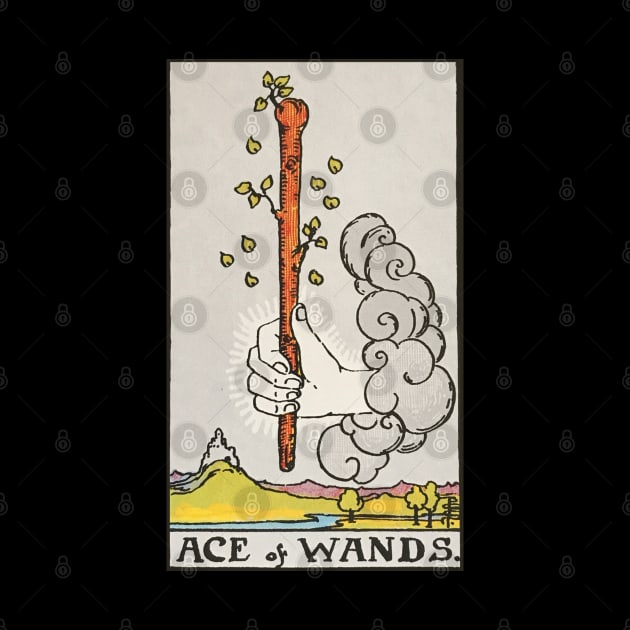 Ace of wands tarot card by Nate's World of Tees