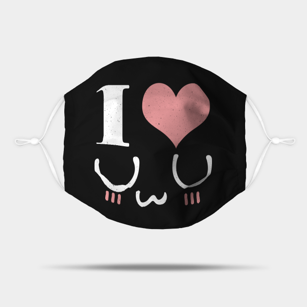 Love Blush UwU Face Vaporwave Anime Aesthetic Sad Girl Mask TeePublic