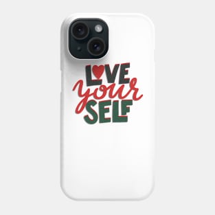 Red Heart Love Yourself: Embracing Self-Love and Compassion Phone Case