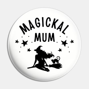 Magickal Mum Witch and Cat Mother's Day Cheeky Witch® Pin