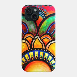 Sunburst Floral Mandala Phone Case