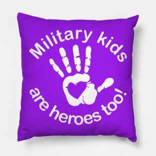 Military kids are heroes too! Purple Up Military Child Month Pillow