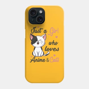 Anime and Cats Lover for Teen Manga kawaii Graphic Otaku Phone Case