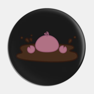 Pleasantly Plump Piggy in Mud Pin