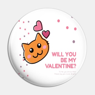 Will You Be My Walentine, Cat Pin