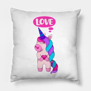 Love unicorn Pillow